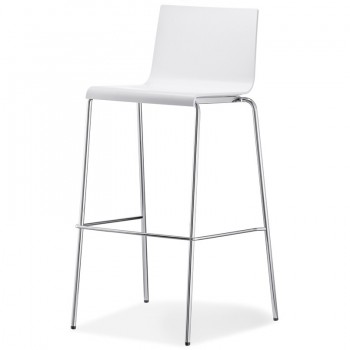 Bar Stool Kuadra, white