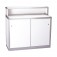 Bar and information counter, lockable, white