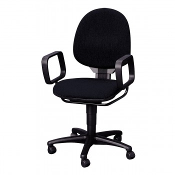 Swivel Chair with armrests, black