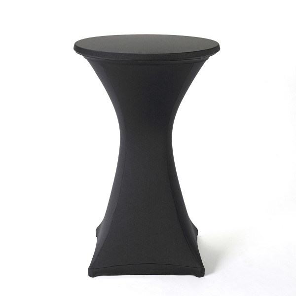 Standing Table with stretch cover, black | Tables | Expo Mietmöbel