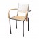 Chair Pico with armrests, natural wood